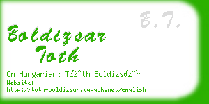 boldizsar toth business card